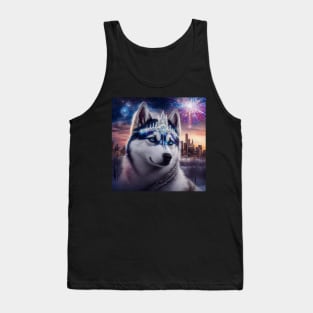 Royal Siberian Husky Tank Top